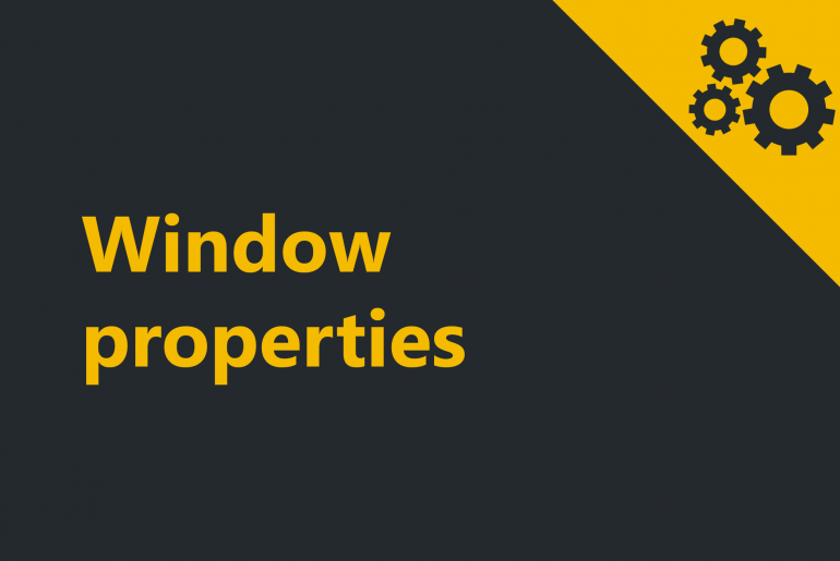 ProximaTrader Window properties